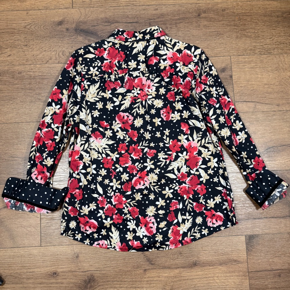 FOXCROFT high‎ end button down floral - Picture 2 of 7